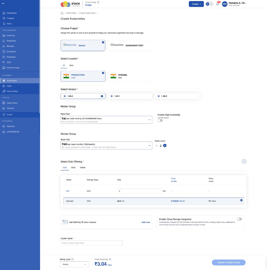 Create Kubernetes