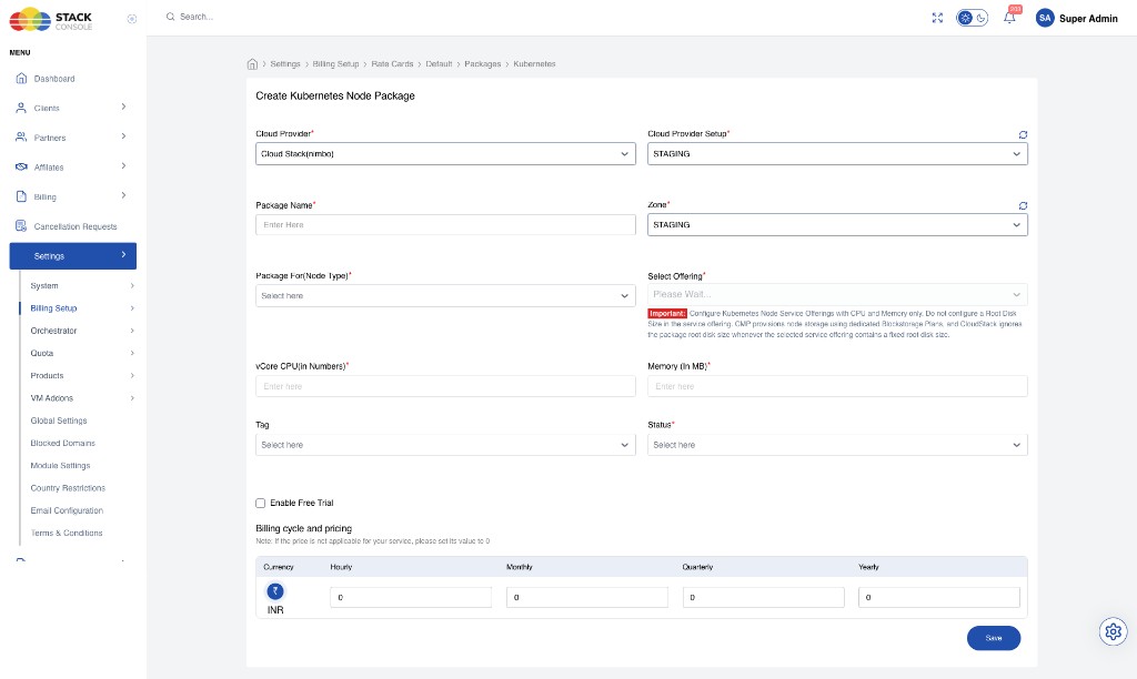 Create Kubernetes Node Package