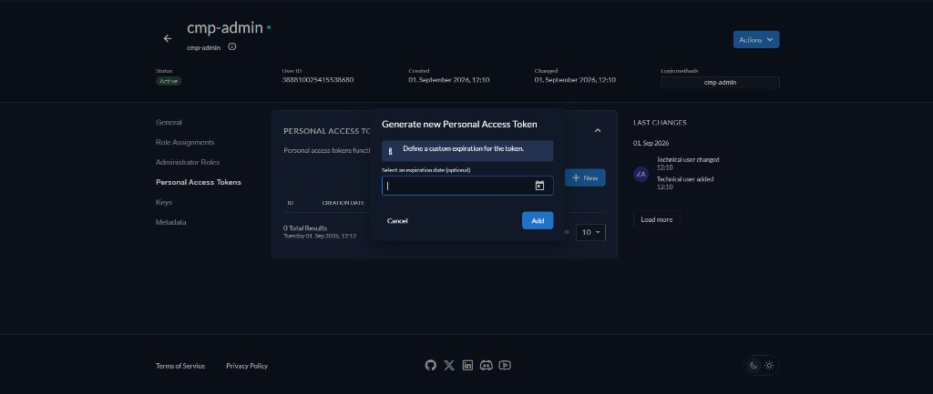 Screenshot: Client ID and Client Secret