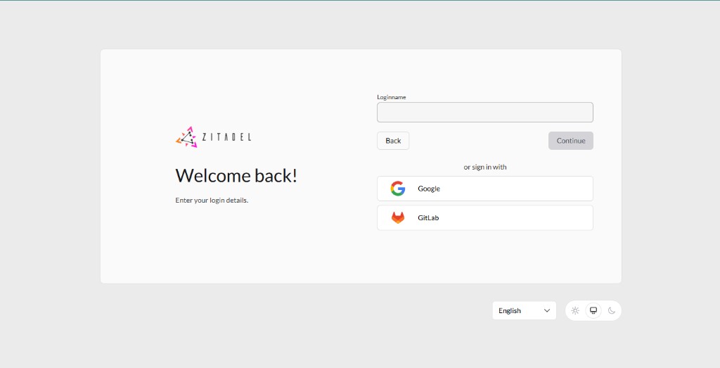 Screenshot: Create Application