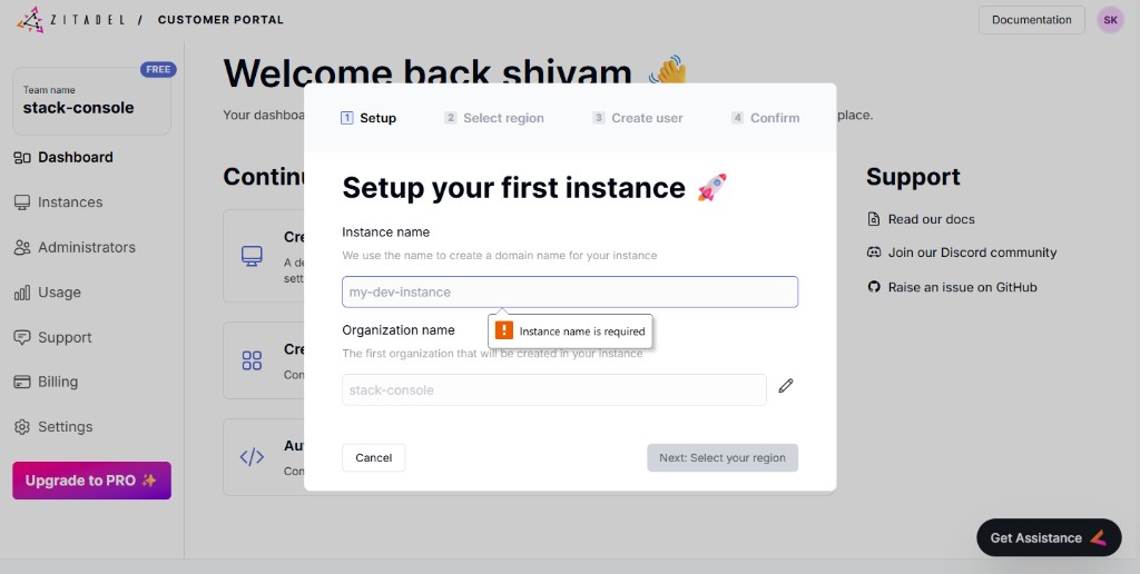 Screenshot: Generate new Personal Access Token