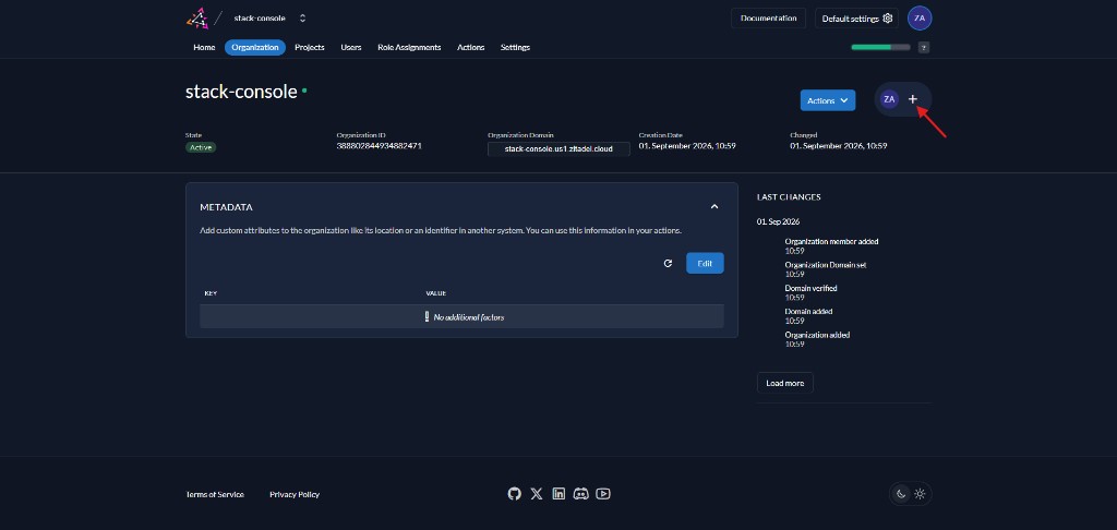 Screenshot: Token settings for the Web application